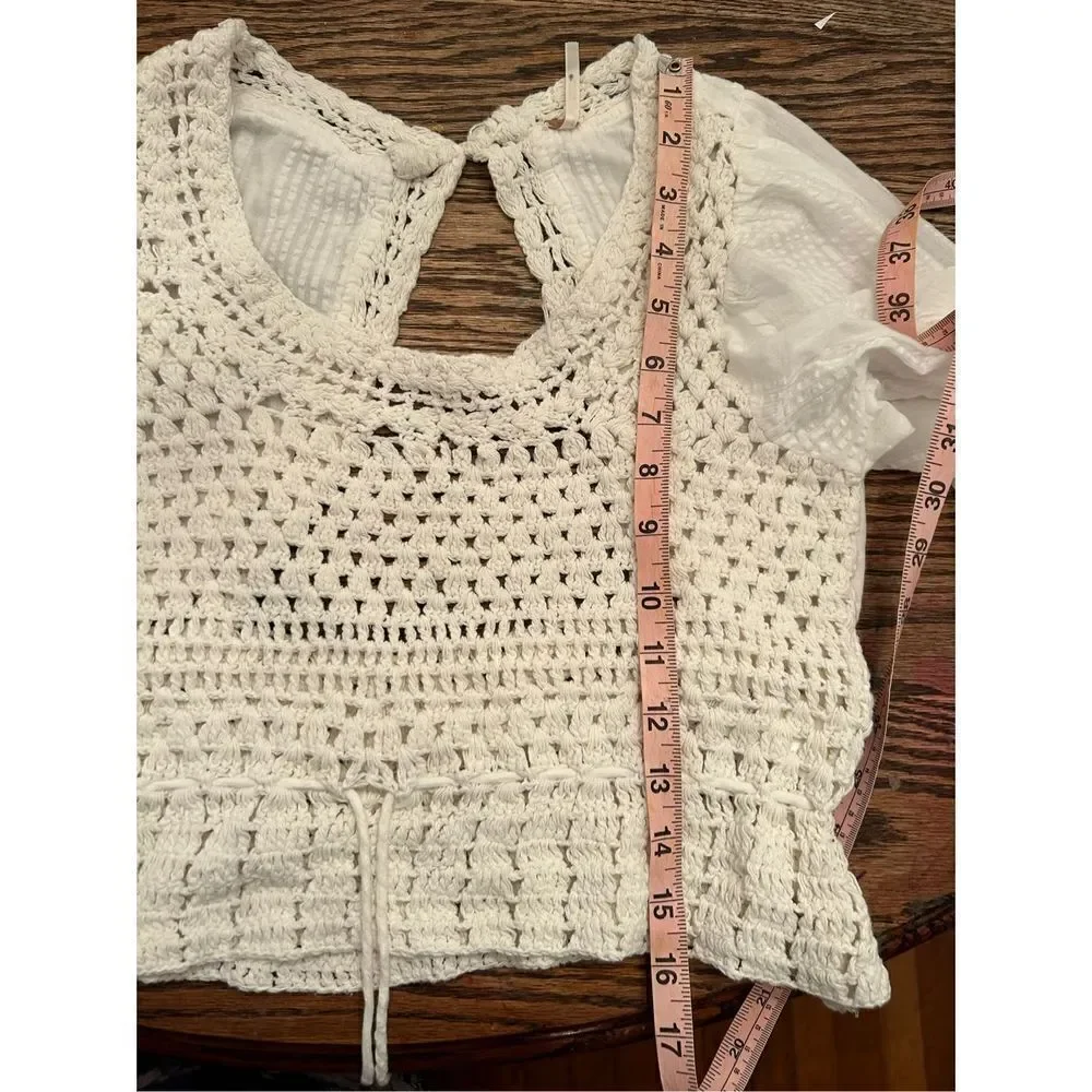 Free people Megan Crochet Top size xs